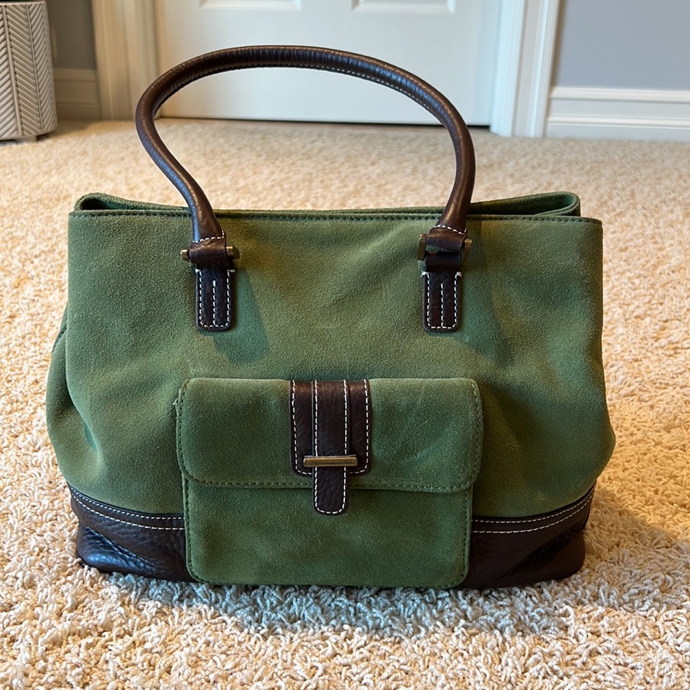 NWOT - RARE Vintage Eddie Bauer Leather Suede Purse